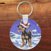 Sterrennacht Festive Chihuahua Sleutelhanger (Voorkant)