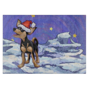 Sterrennacht Festive Chihuahua Snijplank