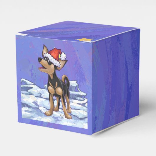 Sterrennacht Festive Chihuhua in Santa Hat Bedankdoosjes (Voorkant Zijde)