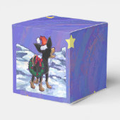 Sterrennacht Festive Chihuhua in Santa Hat Bedankdoosjes (Achterkant)