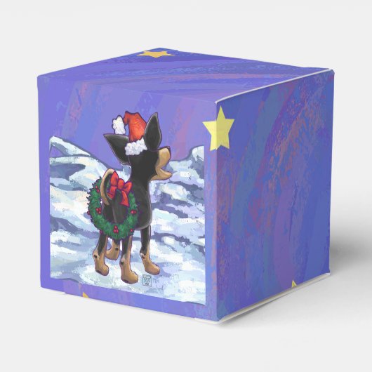 Sterrennacht Festive Chihuhua in Santa Hat Bedankdoosjes (Achterkant)