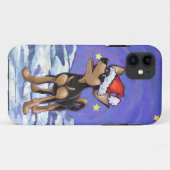 Sterrennacht Festive Chihuhua in Santa Hat Case-Mate iPhone Case (Achterkant (horizontaal))