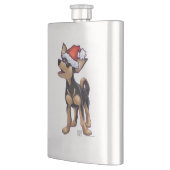 Sterrennacht Festive Chihuhua in Santa Hat Flacon (Links)