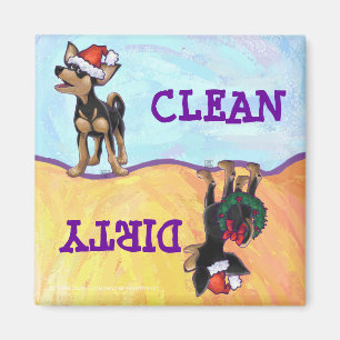 Sterrennacht Festive Chihuhua in Santa Hat Magneet