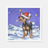 Sterrennacht Festive Chihuhua in Santa Hat Servet (Voorkant)
