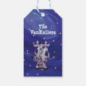 Sterrennacht Festive Koe CadeauLabels (Achterkant)