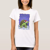 Sterrennacht Festive Tortoise in Santa Hat T-shirt (Voorkant)