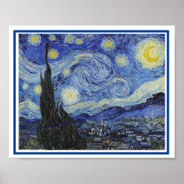 Sterrennacht, fijne kunst van Van Gogh Poster