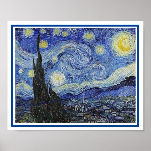 Sterrennacht, fijne kunst van Van Gogh Poster (Voorkant)