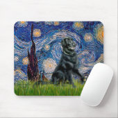 Sterrennacht - Flat Coated Retriever 2 Muismat (Met muis)