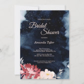 Sterrennacht Floral Bridal Shower Kaart (Voorkant)