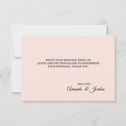 Sterrennacht Floral Wedding Dank je platte Kaart (Achterkant)