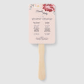 Sterrennacht Floral Wedding Program Hand Fan Handwaaier (Achterkant)