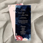 Sterrennacht Floral Wedding Programme Programmakaart