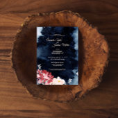 Sterrennacht Floral Wedding Reception Kaart