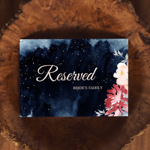 Sterrennacht Floral Wedding Reserved Sign