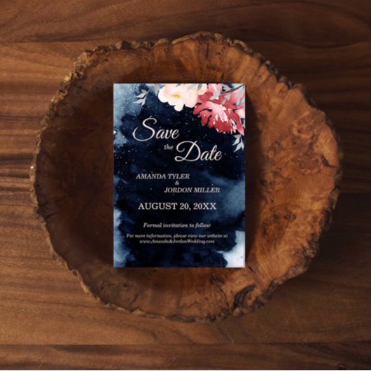 Sterrennacht Floral Wedding Save the Date