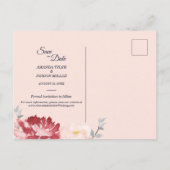 Sterrennacht Floral Wedding Save the Date Briefkaa Aankondigingskaart (Achterkant)