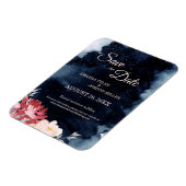 Sterrennacht Floral Wedding Save the Date Magnet Magneet (Linkerzijde)