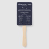 Sterrennacht Forest bruiloft programma Handwaaier (Achterkant)