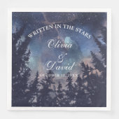 Sterrennacht Forest bruiloft Servet (Voorkant)