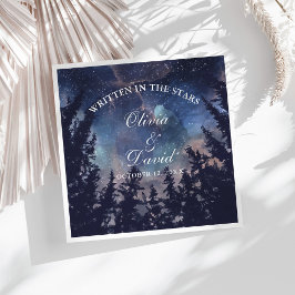 Sterrennacht Forest bruiloft Servet