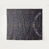 Sterrennacht Foto Achtergrond Prettig Kerstfeest Wandkleed (Voorkant (horizontaal))