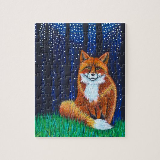 Sterrennacht Fox Legpuzzel (Verticaal)