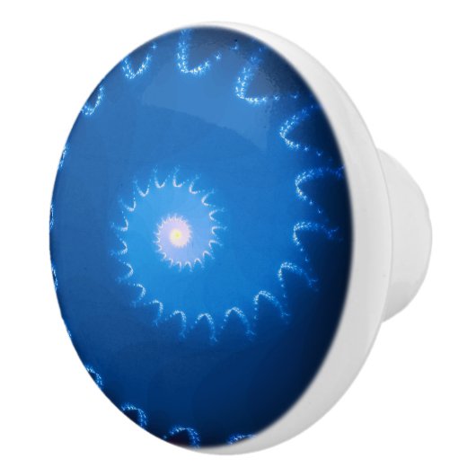 Sterrennacht Fractal Ceramic Knob. Keramische Knop (Rechts)