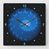 Sterrennacht Fractal Wall klok (Voorkant)