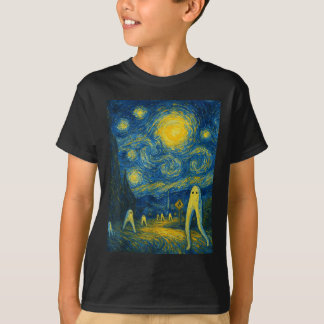 Sterrennacht Fresno Nightcrawler Van Gogh Hallowee T-shirt