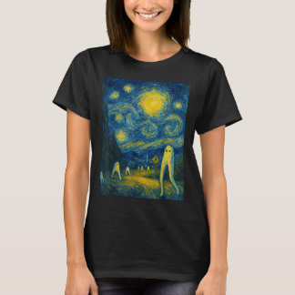Sterrennacht Fresno Nightcrawler Van Gogh Hallowee T-shirt