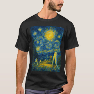 Sterrennacht Fresno Nightcrawler Van Gogh Hallowee T-shirt