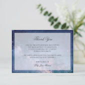 Sterrennacht Funeral Hartelijk dank | Memorial Car Bedankkaart (Staand voorkant)