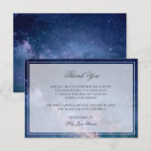 Sterrennacht Funeral Hartelijk dank | Memorial Car Bedankkaart (Voorkant / Achterkant)