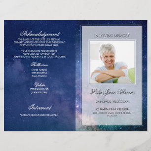 Sterrennacht Funeral Programme In het liefdevol Flyer