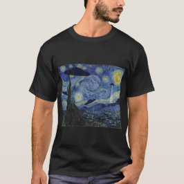 Sterrennacht Funny Van Gogh die UFO Alien Abd schi T-shirt