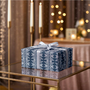 Sterrennacht - futuristische Abstracte kunst Navy  Cadeaupapier