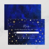 Sterrennacht Galaxy Bruiloft RSVP Kaartje (Voorkant / Achterkant)