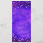 Sterrennacht Galaxy Paarse Waterverf Bruiloft Menu (Achterkant)