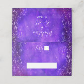 Sterrennacht Galaxy Paarse Waterverf Tafelnummer Plaatskaartje (Buitenkant ongevouwen)