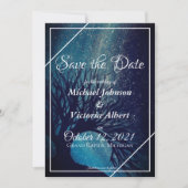 Sterrennacht Galaxy Tree Save the Date Wedding Kaart (Voorkant)
