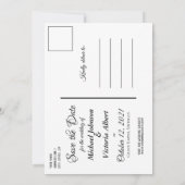 Sterrennacht Galaxy Tree Save the Date Wedding Kaart (Achterkant)