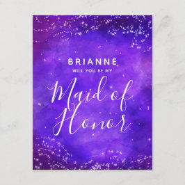 Sterrennacht Galaxy Zal je mijn bruidsmeisje zijn Kaart