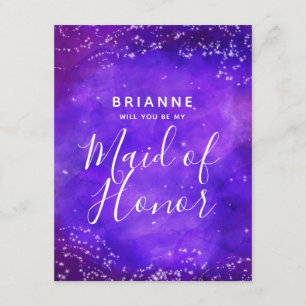 Sterrennacht Galaxy Zal je mijn bruidsmeisje zijn Kaart