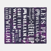 Sterrennacht Gamer Videogame Gepersonaliseerde Kin Fleece Deken (Voorkant (Horizontaal))