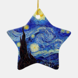 Sterrennacht Geïnspireerde Van Gogh Klassieke Pro Keramisch Ornament