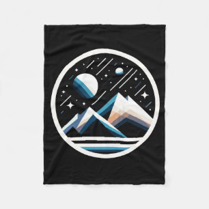 Sterrennacht Geometric Mountains - Hedendaags Fleece Deken