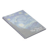 Sterrennacht Gepersonaliseerd notebook Notitieboek (Rechterzijde)