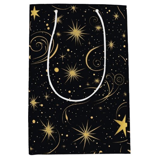 Sterrennacht geschenkzak medium cadeauzakje (Voorkant)